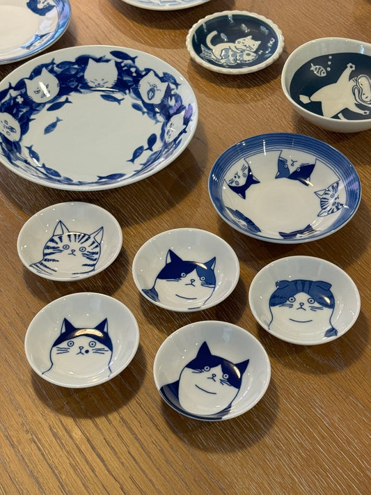 Japanese Cat Side Dish Set of 5