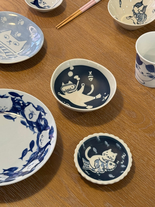 Nekomaruke Diving Cat Bowl
