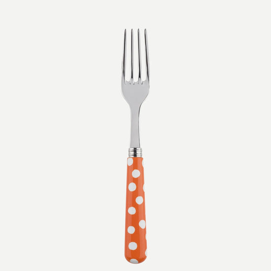 Sabre Paris White Dots, Orange Dinner Fork