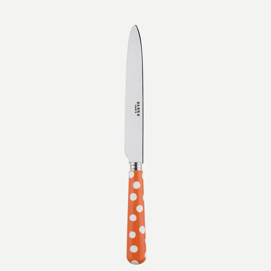 Sabre Paris White Dots, Orange Dinner Knife