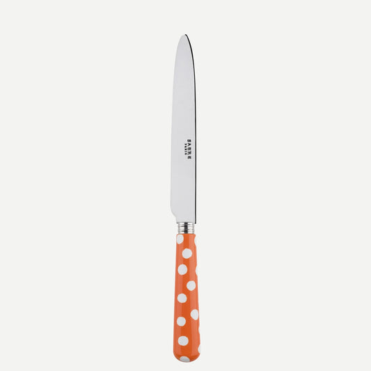 Sabre Paris White Dots, Orange Dinner Knife