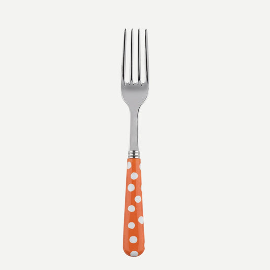 Sabre Paris White Dots, Orange Dessert Fork