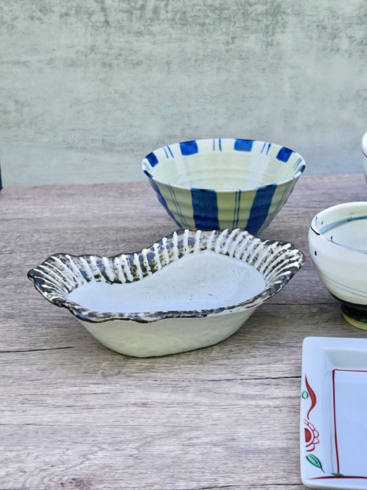 Kobiki Line Boat Shaped Side Dish Bowl