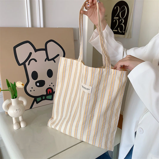 Everyday Striped Shoulder Tote