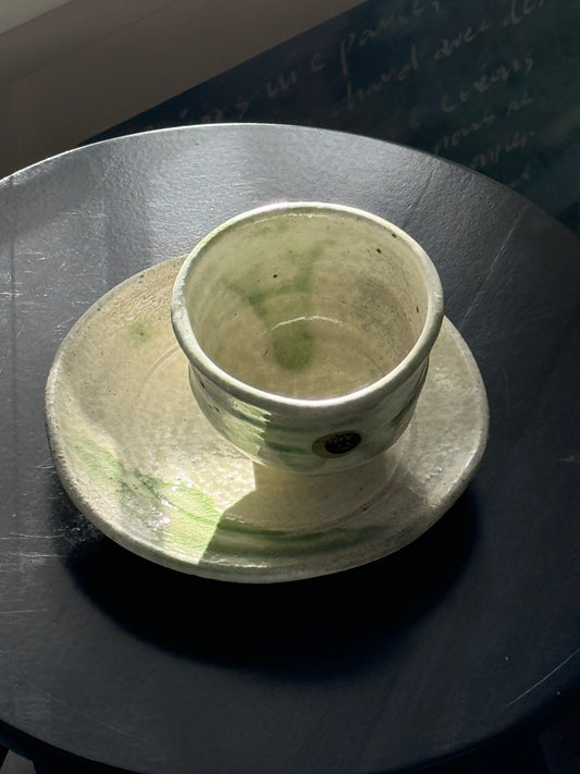 Hechimon Handcrafted Haruka Early Spring cup and saucer set