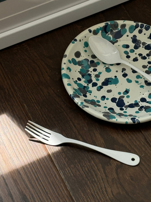 Tsubamesanjo White Enamel Fork