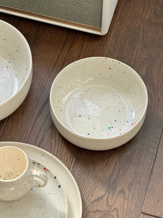 Egg Back Home Rainbow Splatter New Party Bowl 19cm
