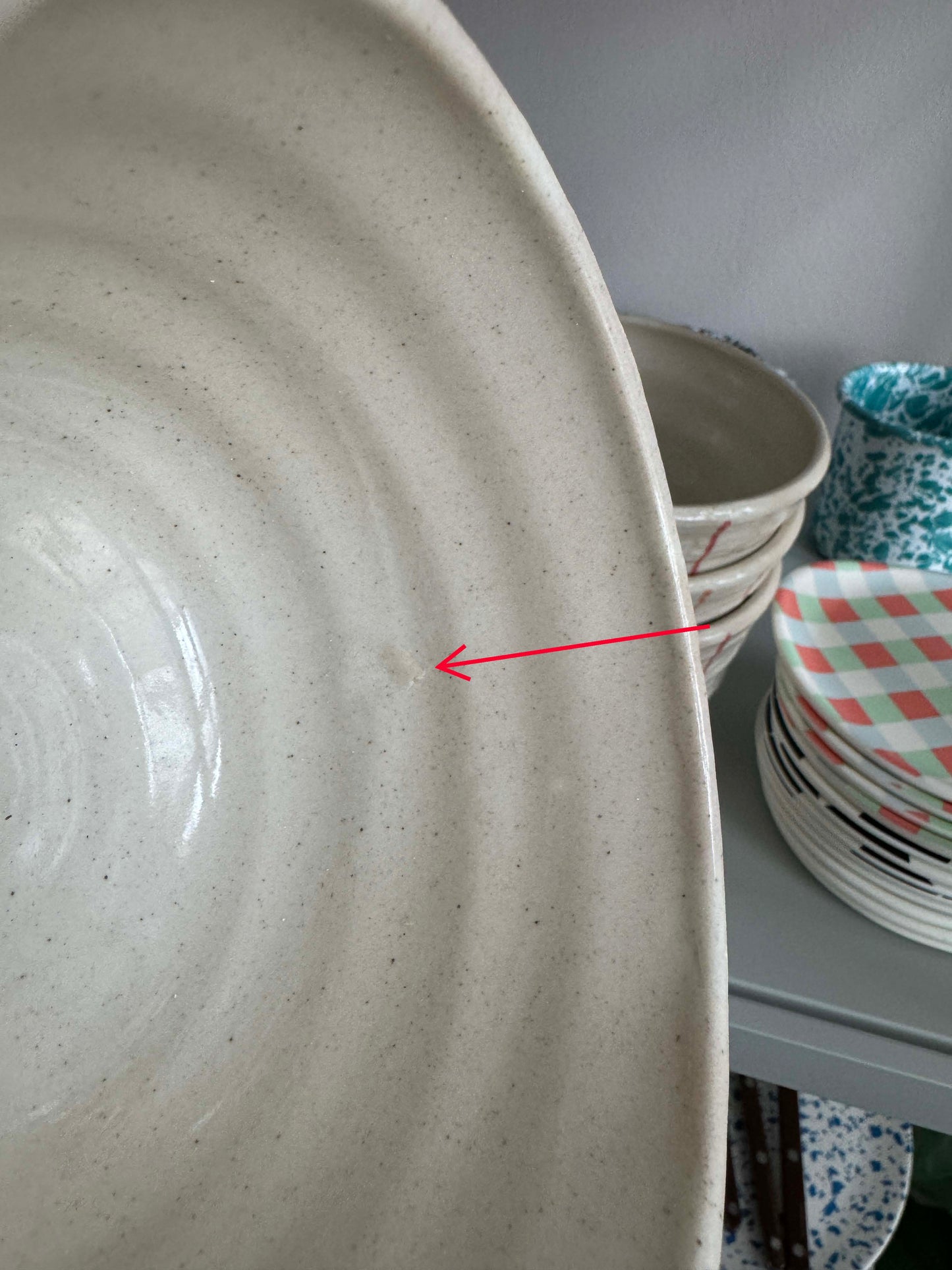 Small Donburi Bowl with lines - B Grade