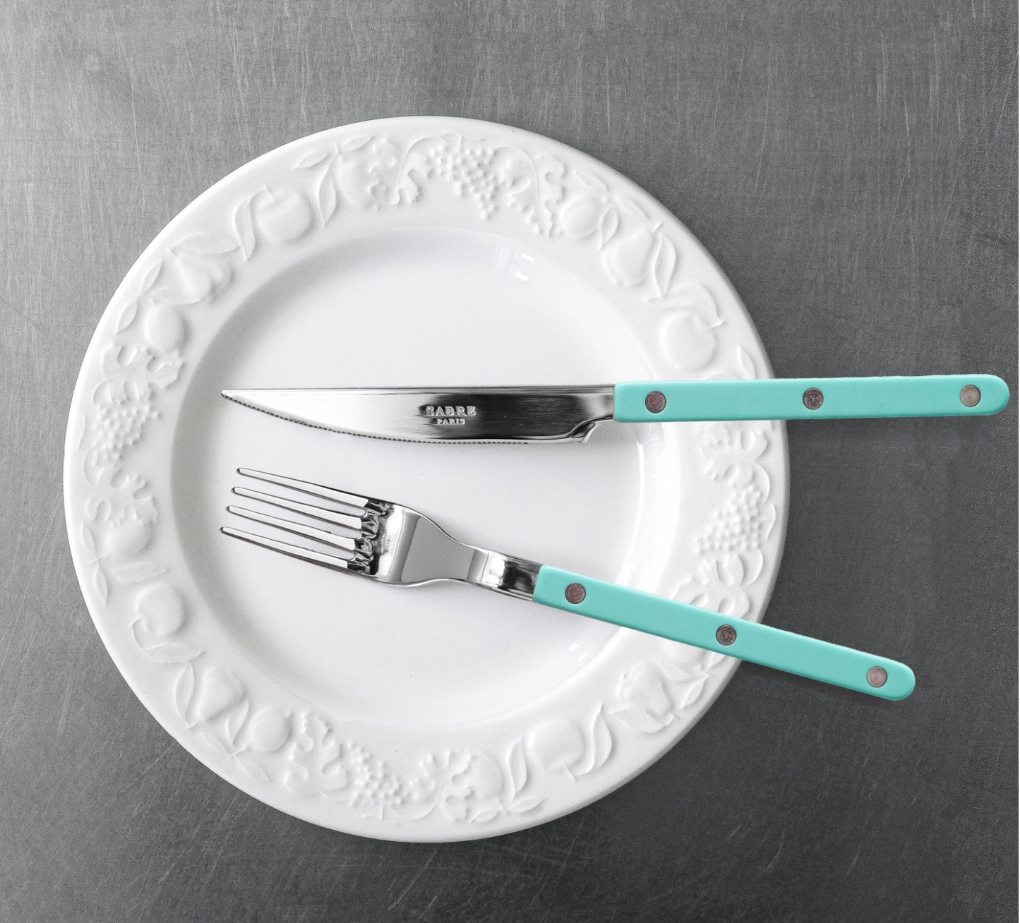 Sabre Paris Bistrot Solid Pastel Green 5 pieces set