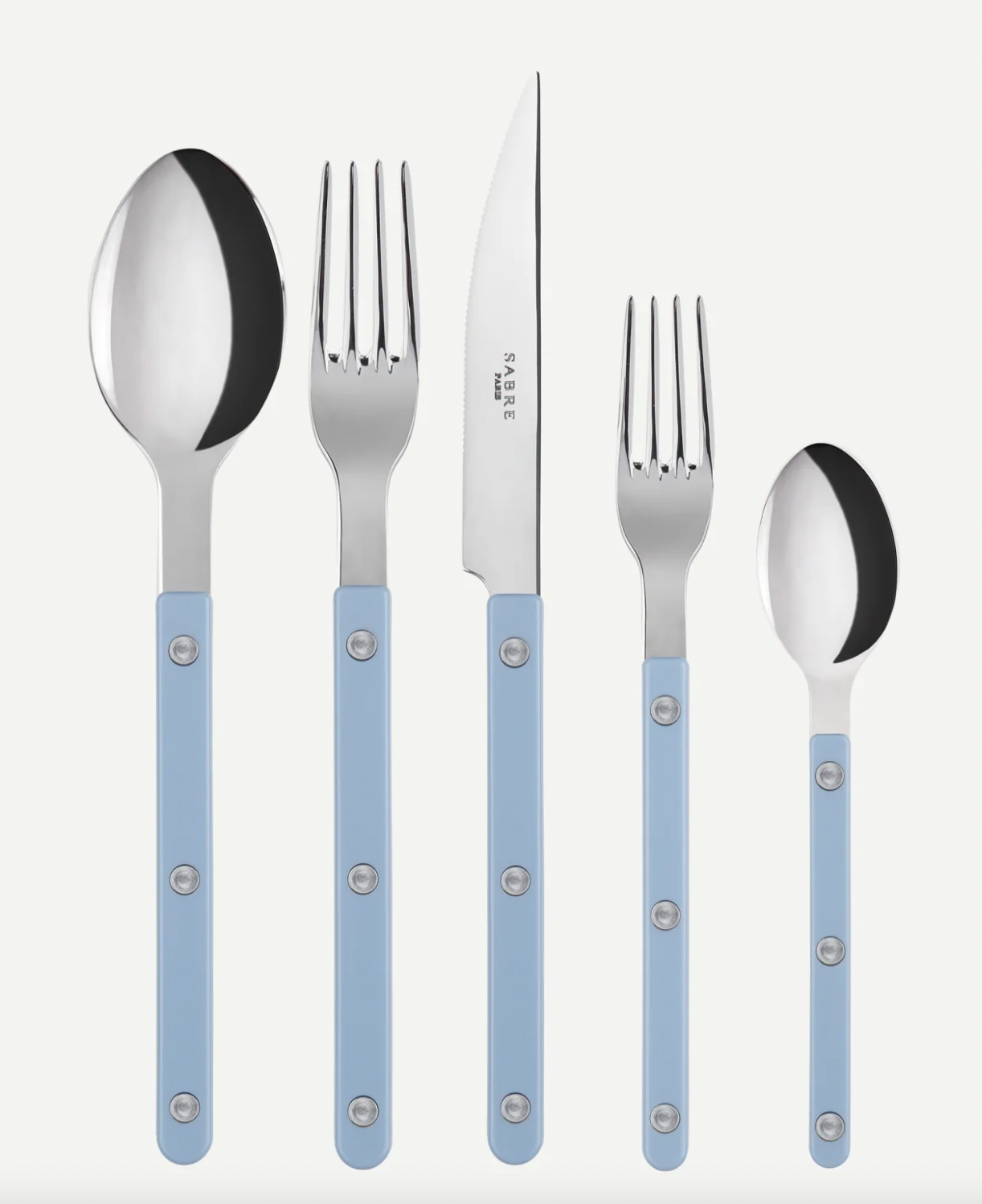 Sabre Paris Bistrot Solid Pastel Blue 5 pieces set