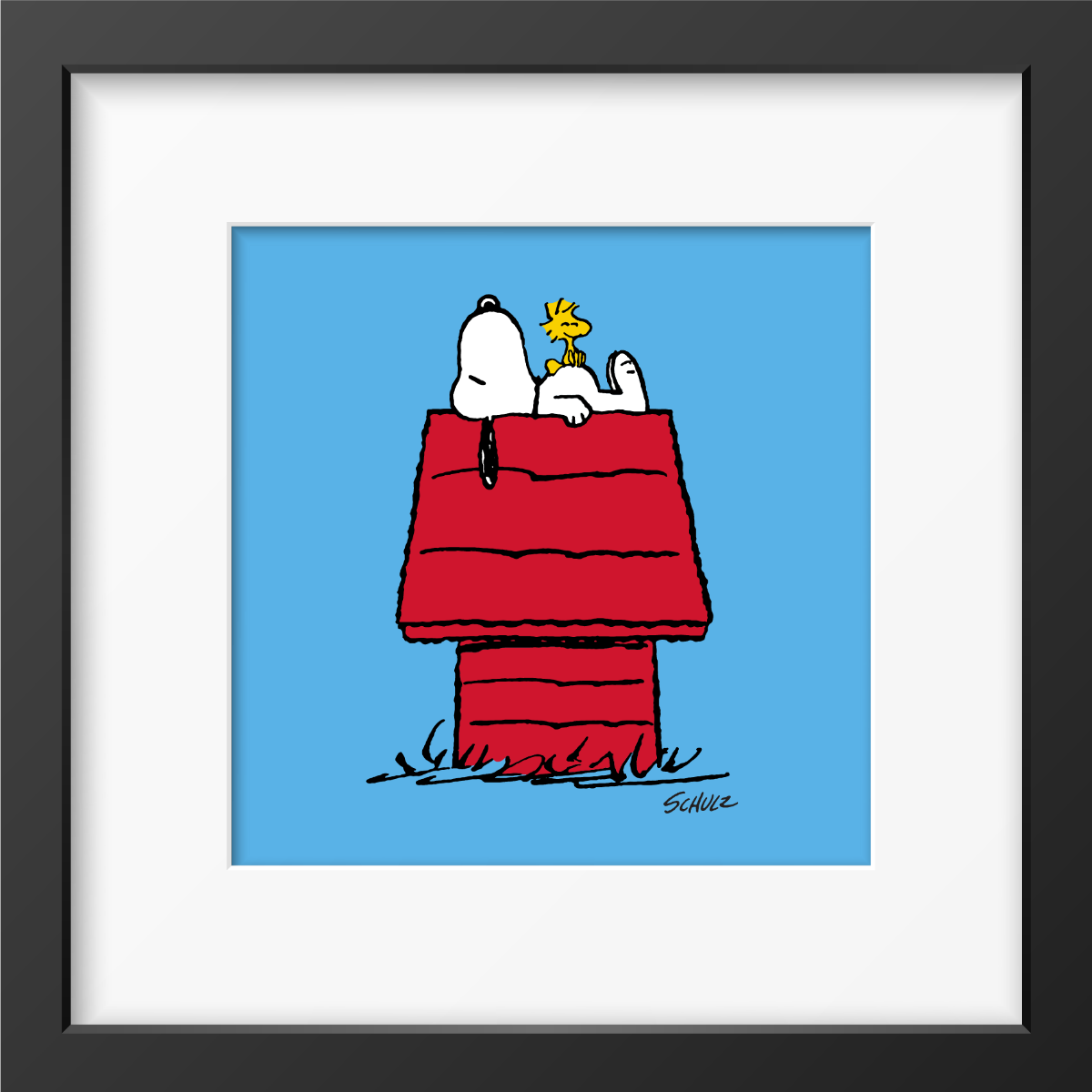 Peanuts Snoopy House Framed Print Handmade