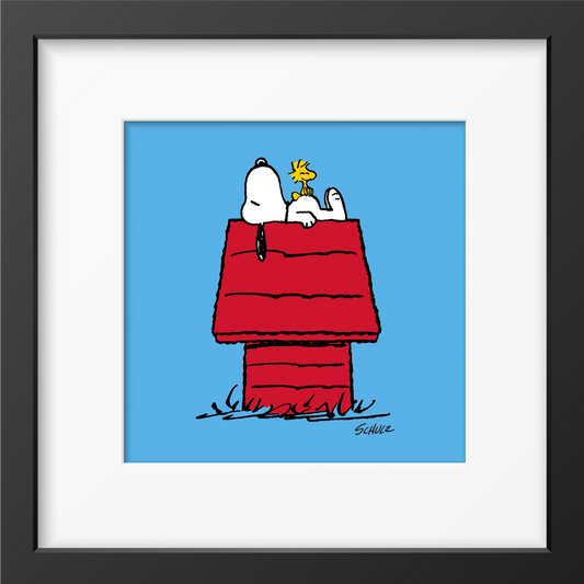 Peanuts Snoopy House Framed Print Handmade