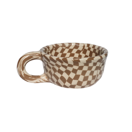 Pollygarden Latte Mug Check Choco Large