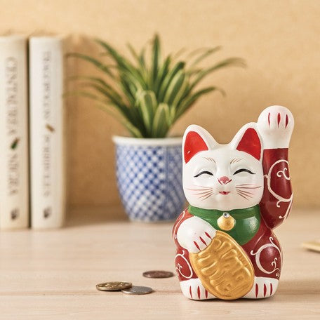 Artisans Hand-crafted Lucky Cat Piggy Bank
