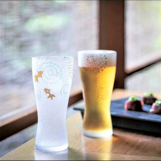 ISHIZUKA Glass Aderia Premium HANABI Frothing Beer Glass
