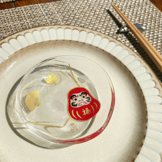 ISHIZUKA Glass Aderia Mt. FUJI Soy Sauce Dish