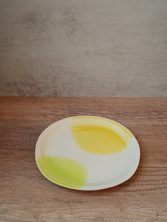 Duo color plate MINO Ware (Lemon)