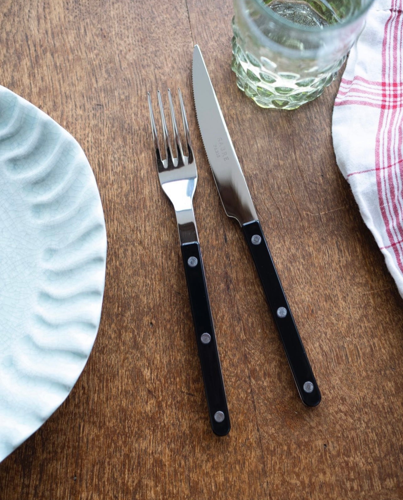 Sabre French Bistrot shiny solid, Black 5 pieces set