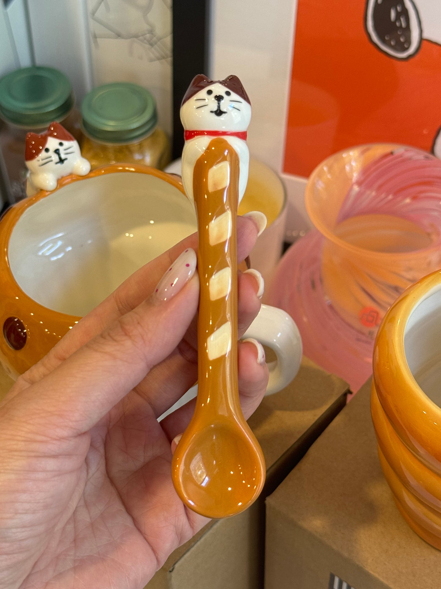 DECOLE concombre Baguette Spoon Tuxedo Cat