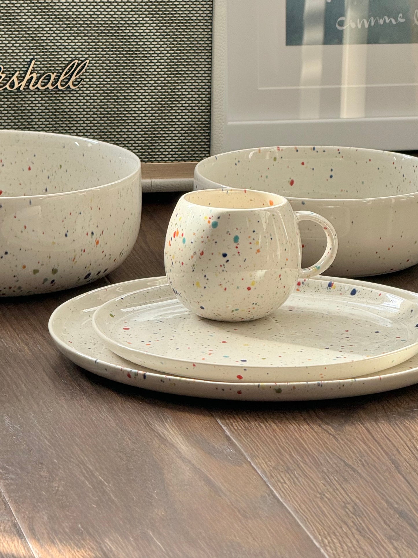 Egg Back Home Rainbow Splatter New Party Egg Mug