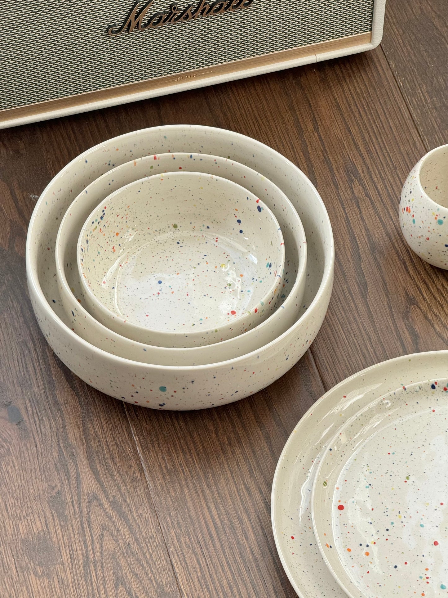 Egg Back Home Rainbow Splatter New Party Bowl 15cm