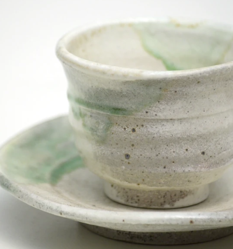 Hechimon Handcrafted Haruka Early Spring cup and saucer set