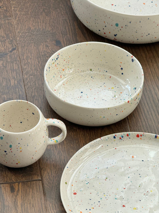 Egg Back Home Rainbow Splatter New Party Bowl 15cm