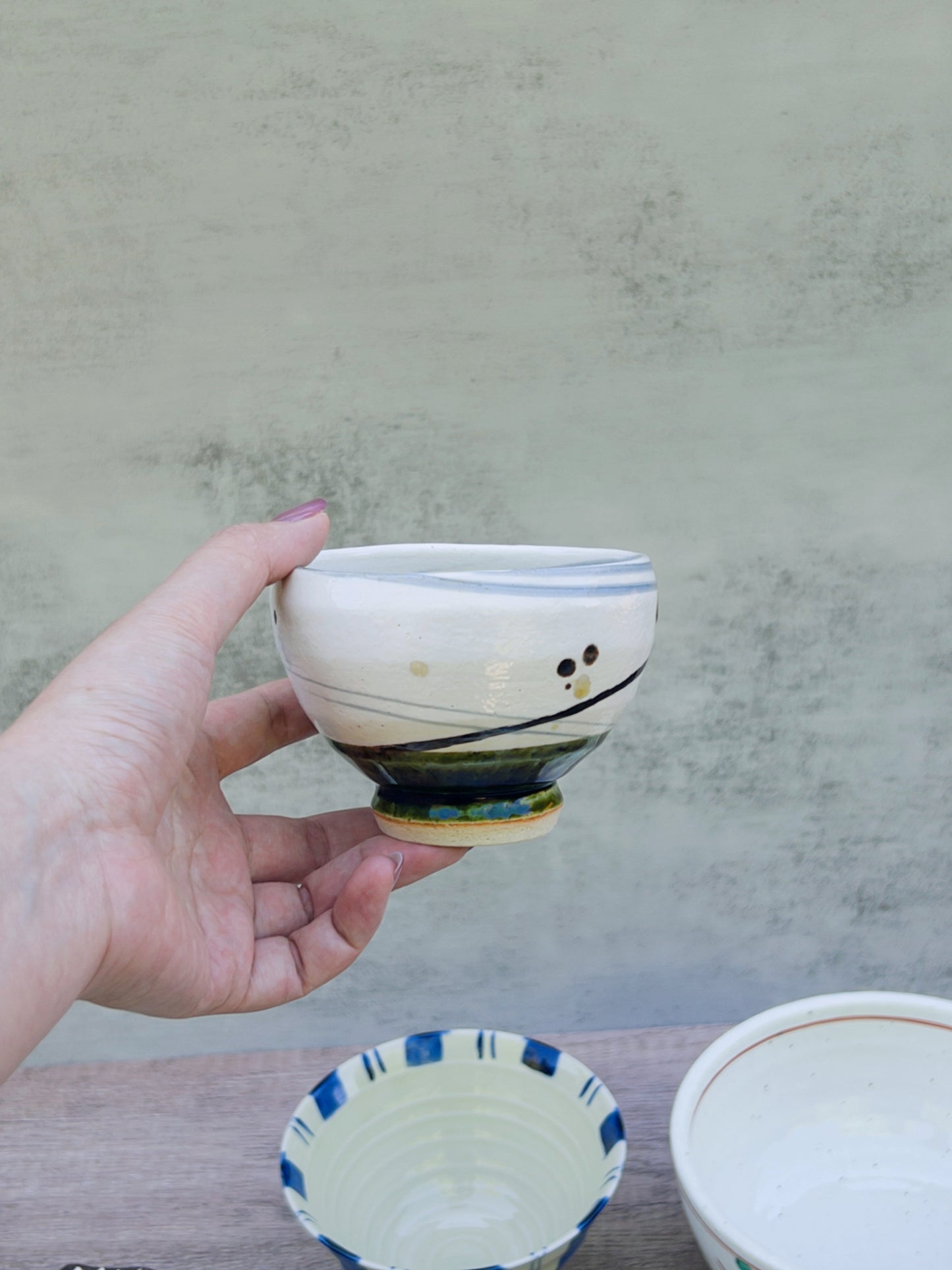 Handcraft Orbit Woven Strip Matcha Bowl