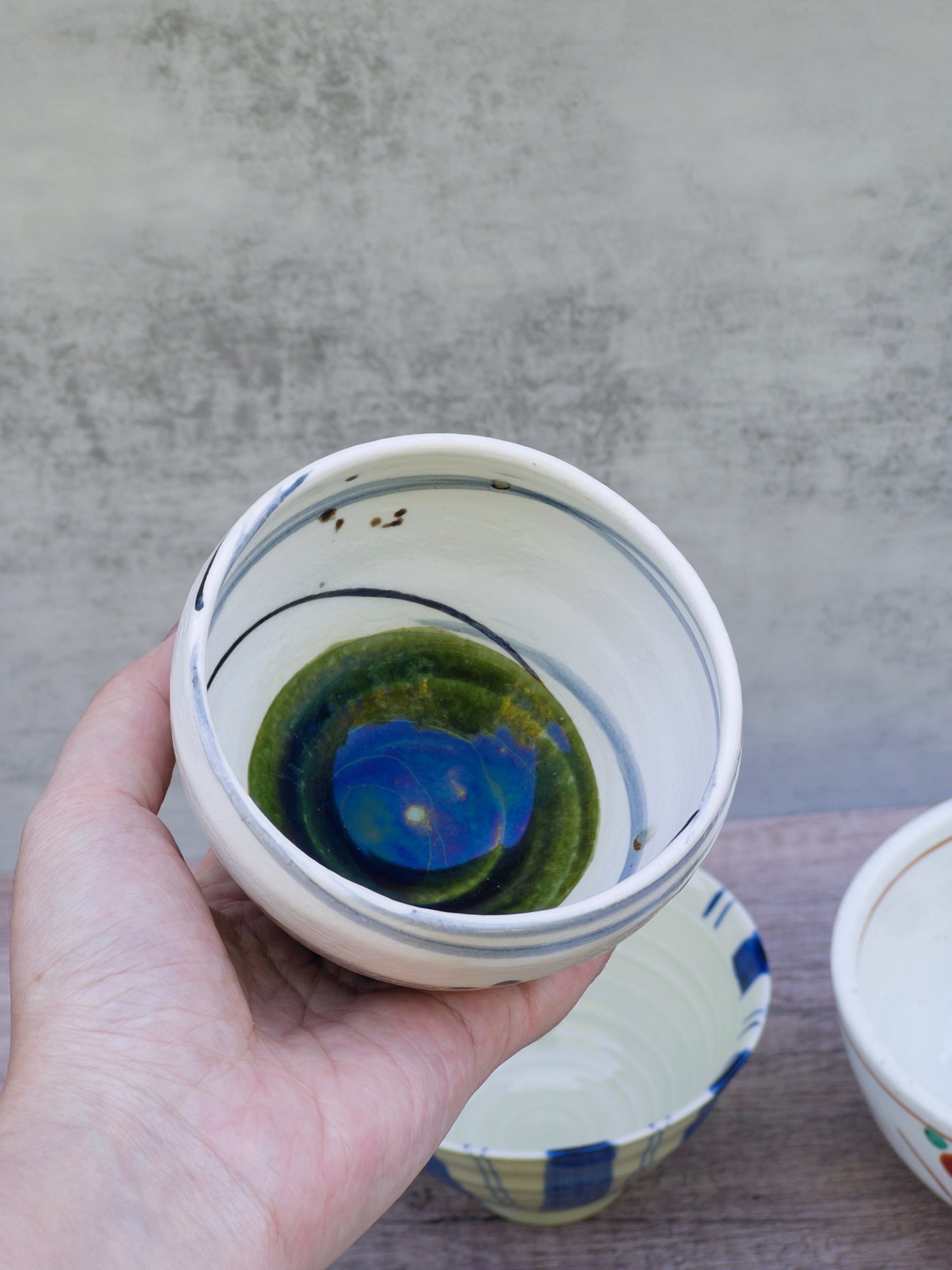 Handcraft Orbit Woven Strip Matcha Bowl