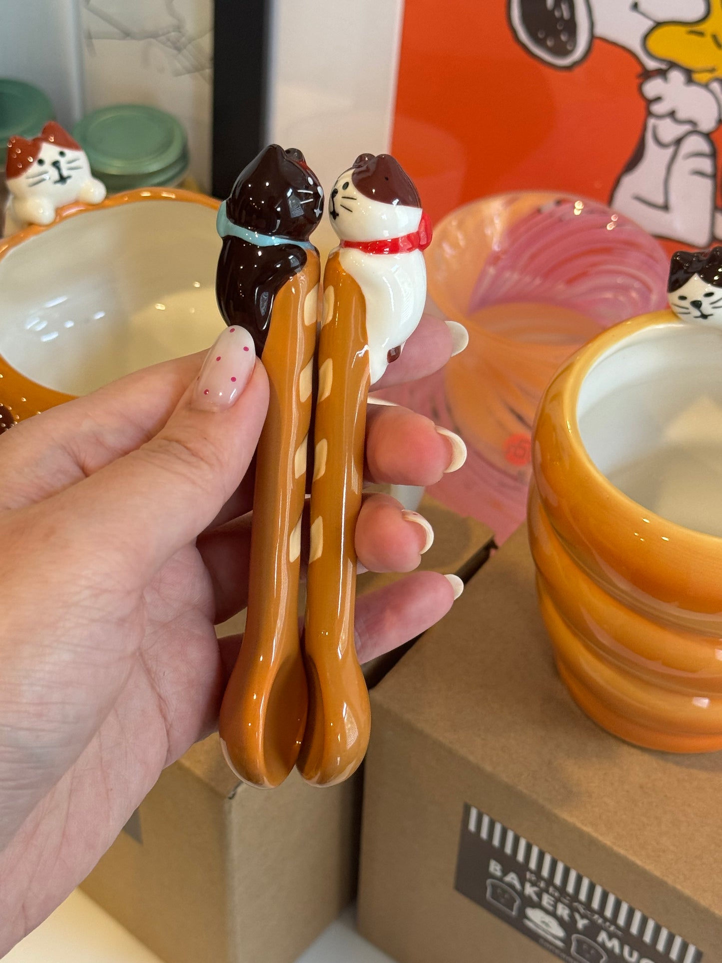 DECOLE concombre Baguette Spoon Tuxedo Cat