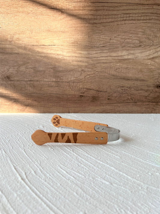 Cat Wooden Food Tong